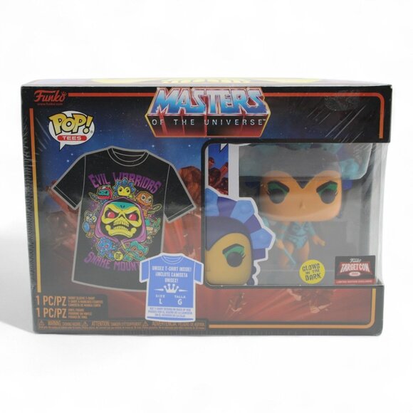 Funko Pop! & Tee Set Motu Evil-Lyn Glow-In-The-Dark Masters Of The Universe Larg - Picture 2 of 7